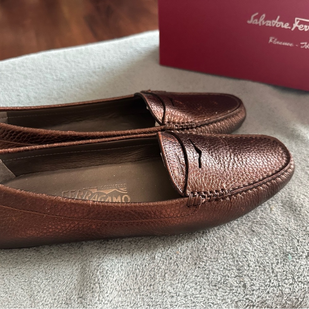 Salvatore Ferragamo Women’s Brown Loafers - Picture 3 of 7